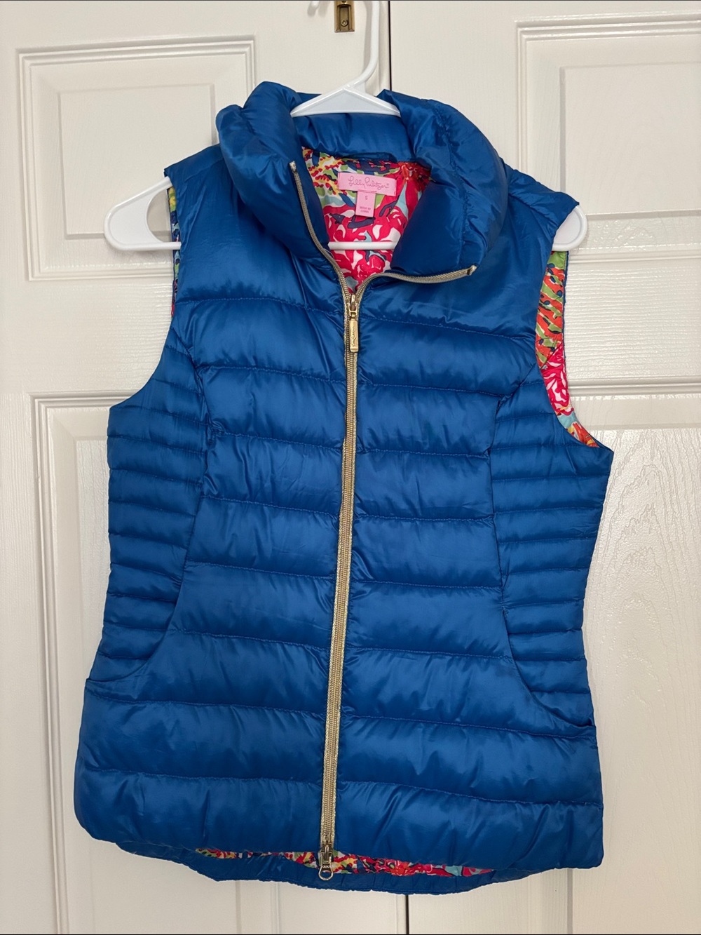 Women’s Blue Quilted Puffer Vest